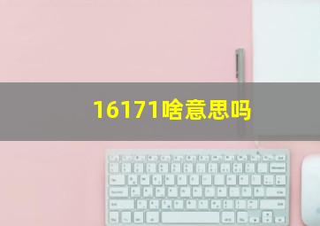 16171啥意思吗