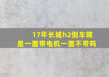 17年长城h2倒车镜是一面带电机一面不带吗