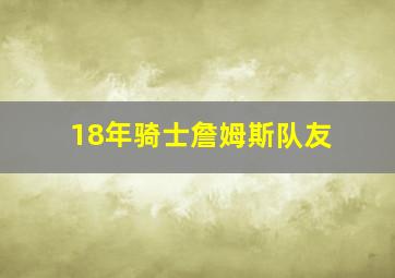 18年骑士詹姆斯队友