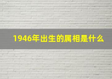 1946年出生的属相是什么