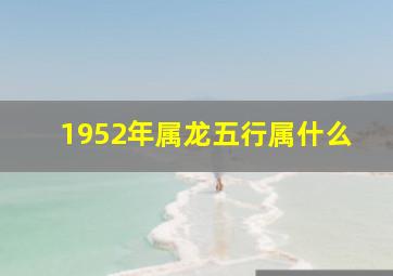 1952年属龙五行属什么