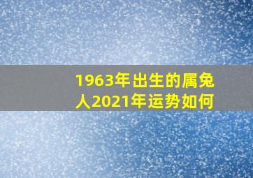 1963年出生的属兔人2021年运势如何