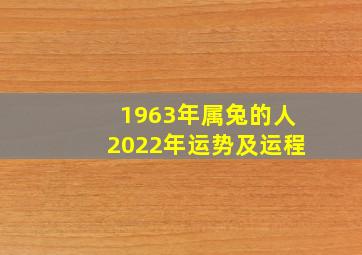 1963年属兔的人2022年运势及运程