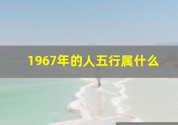 1967年的人五行属什么