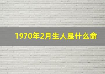 1970年2月生人是什么命