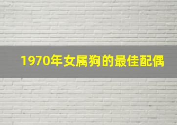 1970年女属狗的最佳配偶