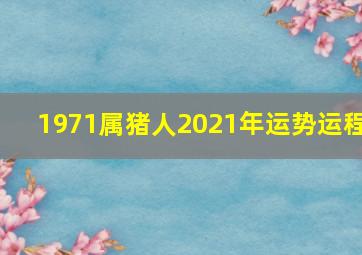 1971属猪人2021年运势运程