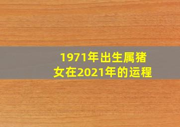 1971年出生属猪女在2021年的运程