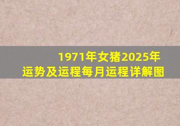 1971年女猪2025年运势及运程每月运程详解图