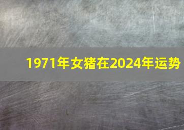 1971年女猪在2024年运势