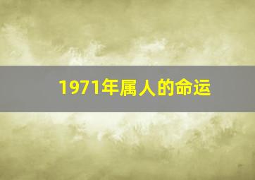 1971年属人的命运