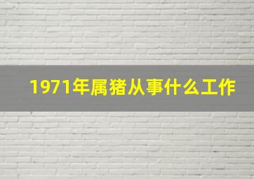 1971年属猪从事什么工作