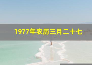 1977年农历三月二十七