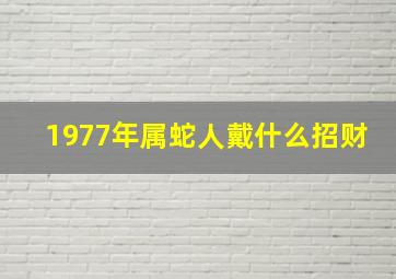 1977年属蛇人戴什么招财