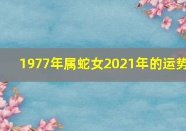 1977年属蛇女2021年的运势