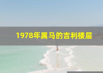 1978年属马的吉利楼层