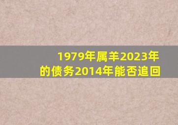 1979年属羊2023年的债务2014年能否追回