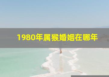 1980年属猴婚姻在哪年