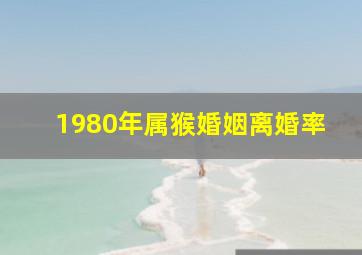 1980年属猴婚姻离婚率