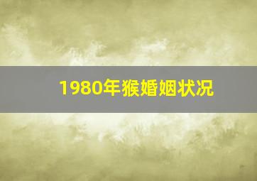 1980年猴婚姻状况