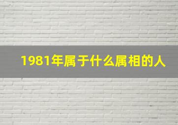 1981年属于什么属相的人