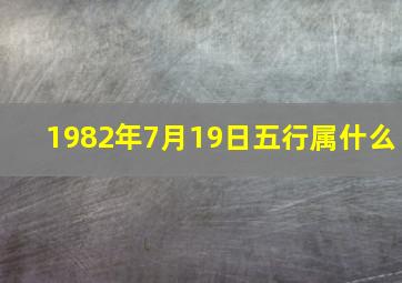 1982年7月19日五行属什么