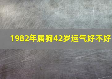 1982年属狗42岁运气好不好