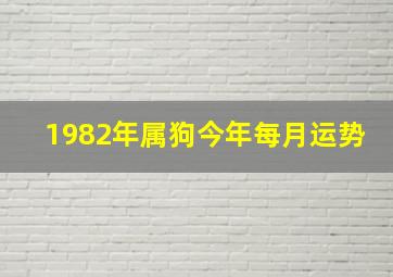 1982年属狗今年每月运势