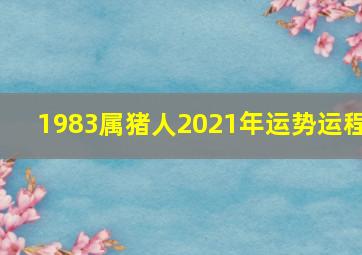 1983属猪人2021年运势运程