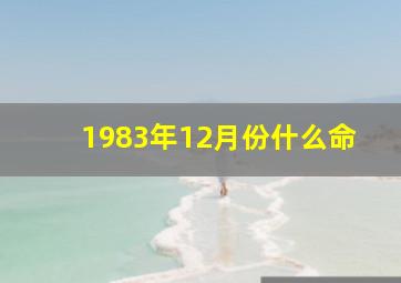 1983年12月份什么命