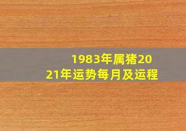 1983年属猪2021年运势每月及运程