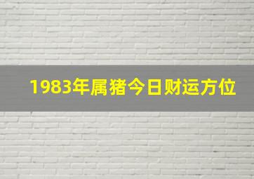 1983年属猪今日财运方位