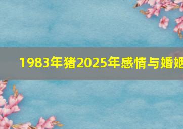 1983年猪2025年感情与婚姻