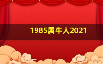 1985属牛人2021