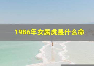 1986年女属虎是什么命