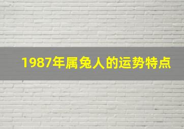 1987年属兔人的运势特点