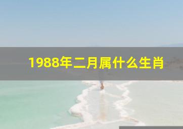 1988年二月属什么生肖