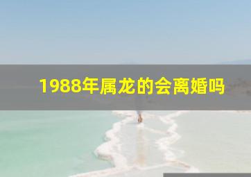 1988年属龙的会离婚吗