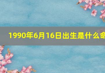 1990年6月16日出生是什么命