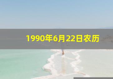 1990年6月22日农历