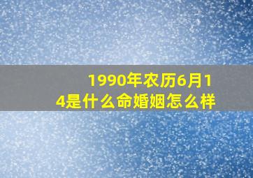 1990年农历6月14是什么命婚姻怎么样