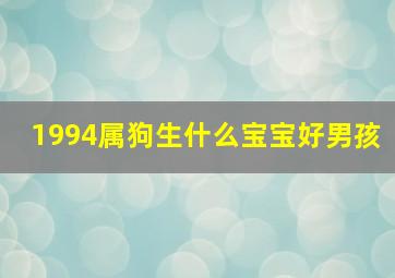 1994属狗生什么宝宝好男孩