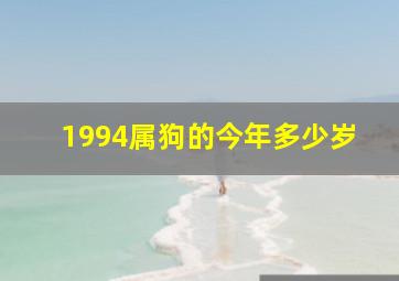 1994属狗的今年多少岁