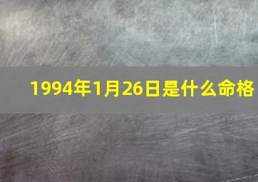 1994年1月26日是什么命格