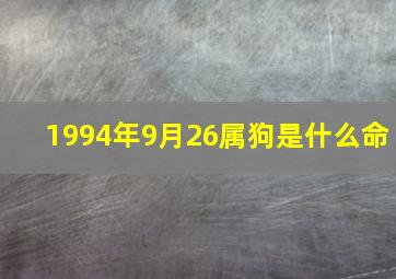 1994年9月26属狗是什么命