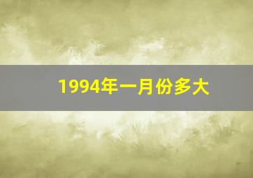 1994年一月份多大