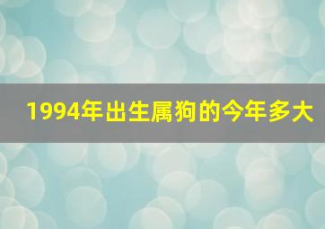 1994年出生属狗的今年多大