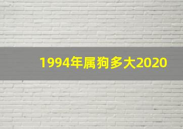 1994年属狗多大2020