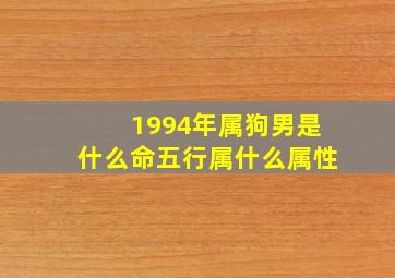 1994年属狗男是什么命五行属什么属性