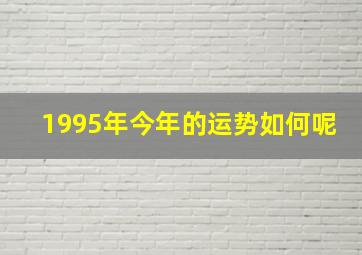 1995年今年的运势如何呢